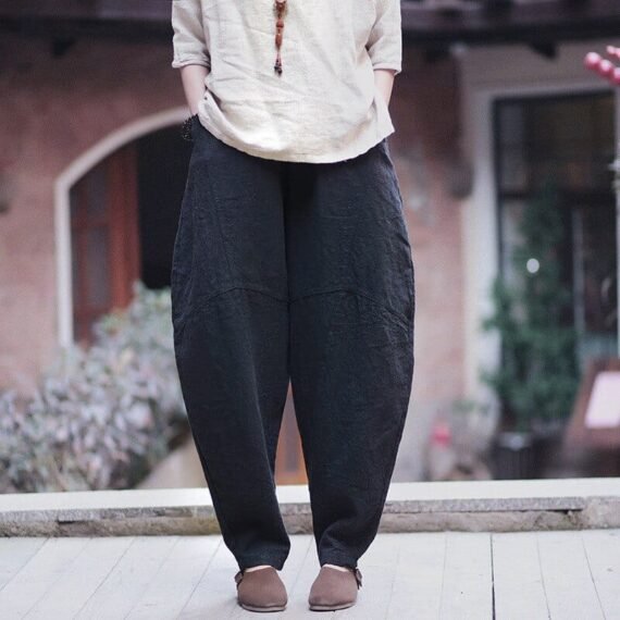 Boyfriend Cotton Linen Pants  | Zen - Image 11