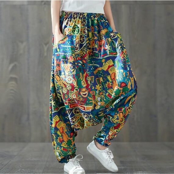 Colorful Plus Size Cotton Harem Pants