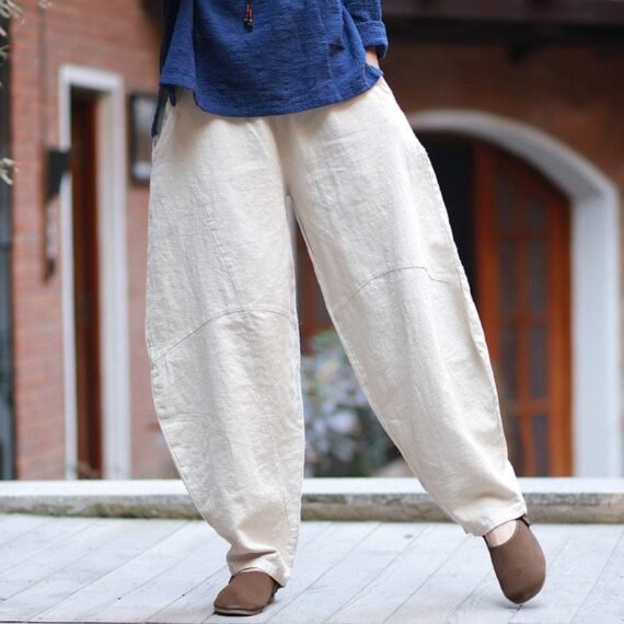 Boyfriend Cotton Linen Pants  | Zen