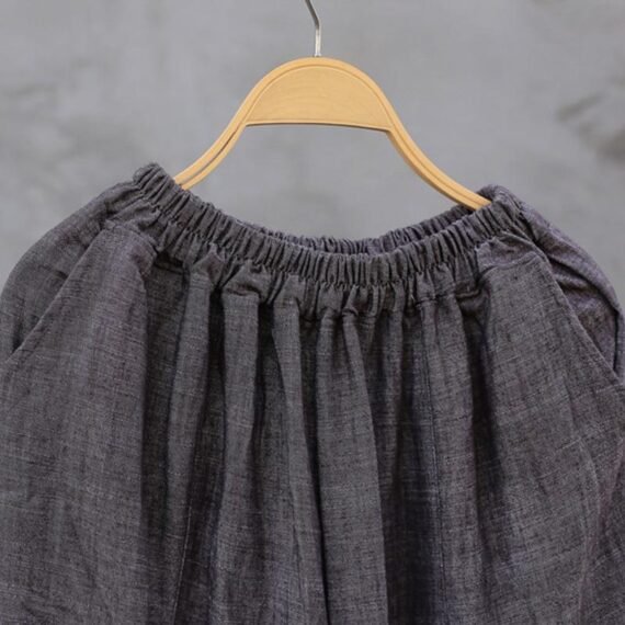 Grey Pleated Palazzo Pants  | Zen - Image 6