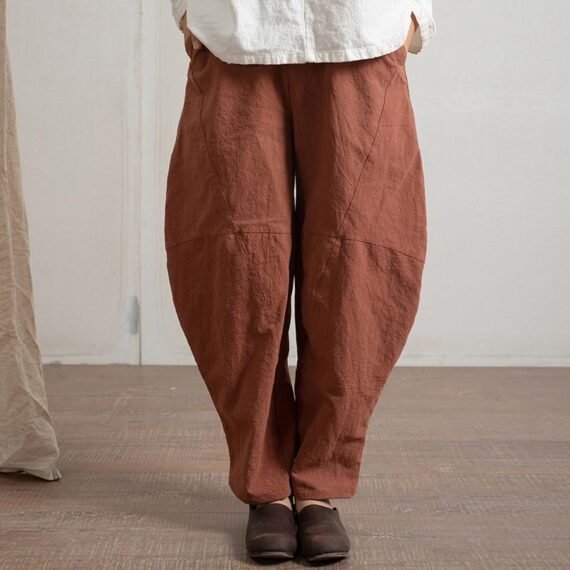 Cotton and Linen Wide Leg Harem Pants  | Zen - Image 4