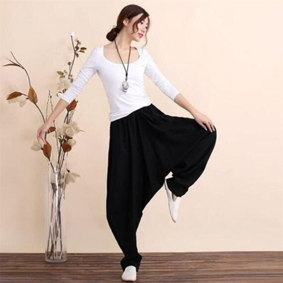 Plus Size Cotton Linen Harem Pants - Image 5