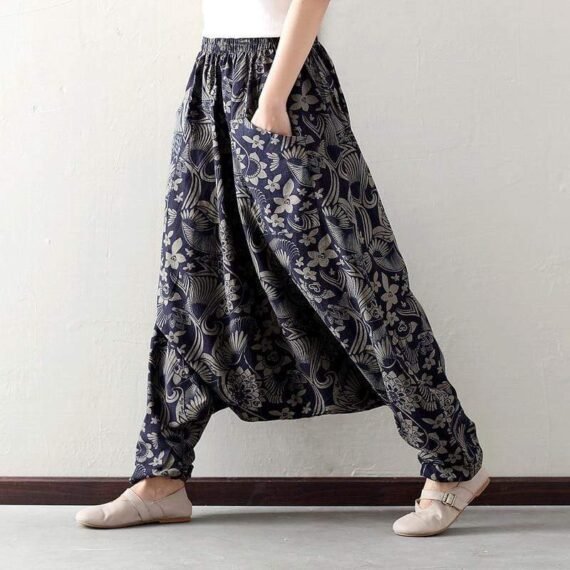 Plus Size Floral Harem Pants