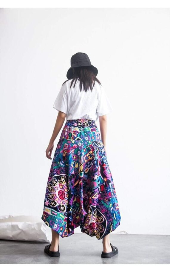 Psychedelic Art Printed Harem Pants - Image 2