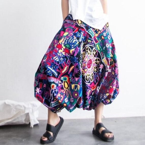 Psychedelic Art Printed Harem Pants