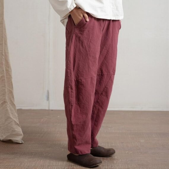 Cotton and Linen Wide Leg Harem Pants  | Zen - Image 5