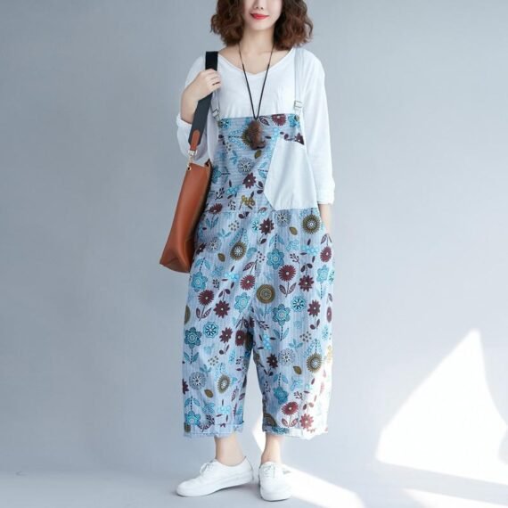 Hippie Dippie Floral Patchwork Overall