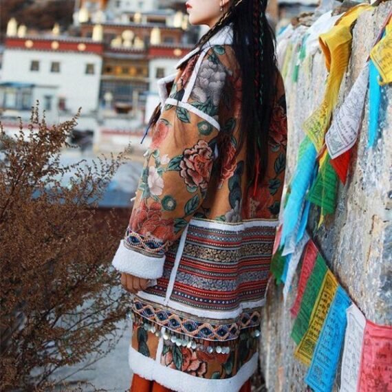 Indie Folk Embroidered Vintage Coat | Mandala - Image 2