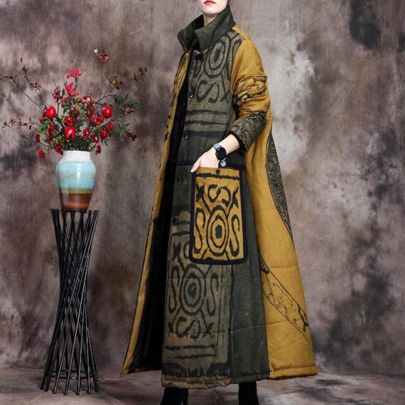 Vintage Abstract Patchwork Coat | Nirvana - Image 14