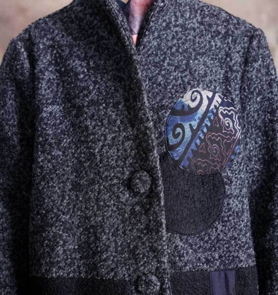 Vintage Patchwork Wool Coat | Nirvana - Image 8