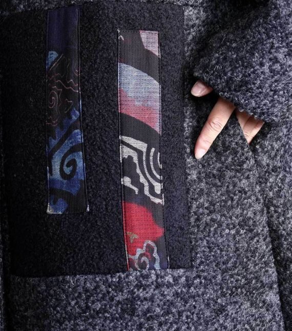 Vintage Patchwork Wool Coat | Nirvana - Image 9