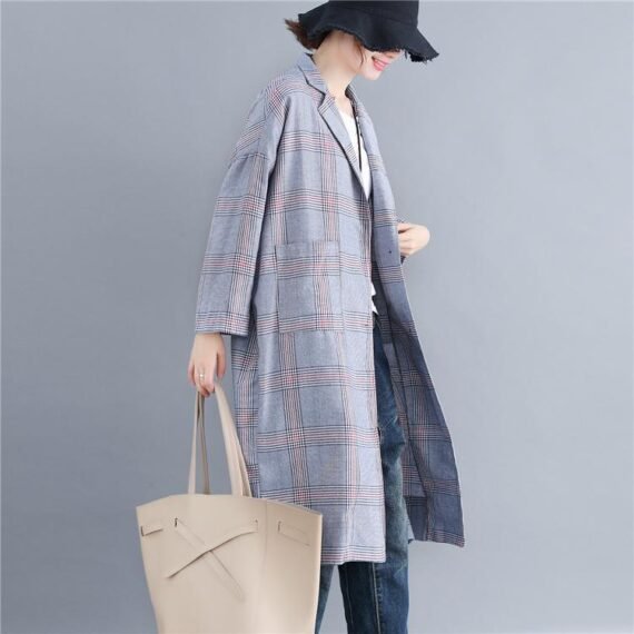 Johnny English Plaid Trench Coat - Image 3