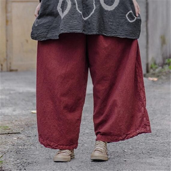 Loose Linen Palazzo Pants | Lotus - Image 4