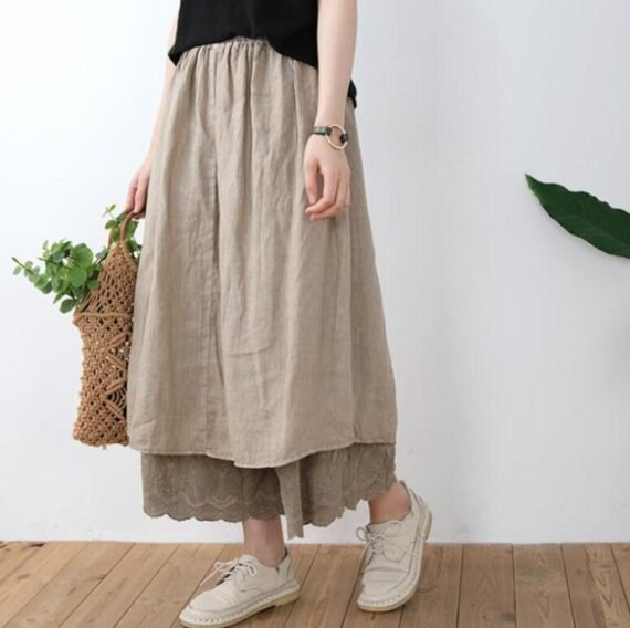 Split Side Palazzo Skirt Pants | Zen - Image 4