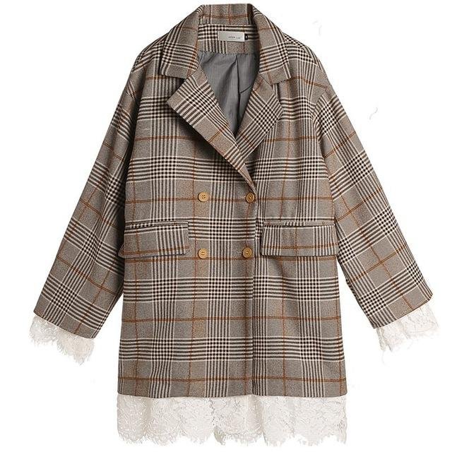 Lace Cuffs Plaid Coat | Millennials - Image 4