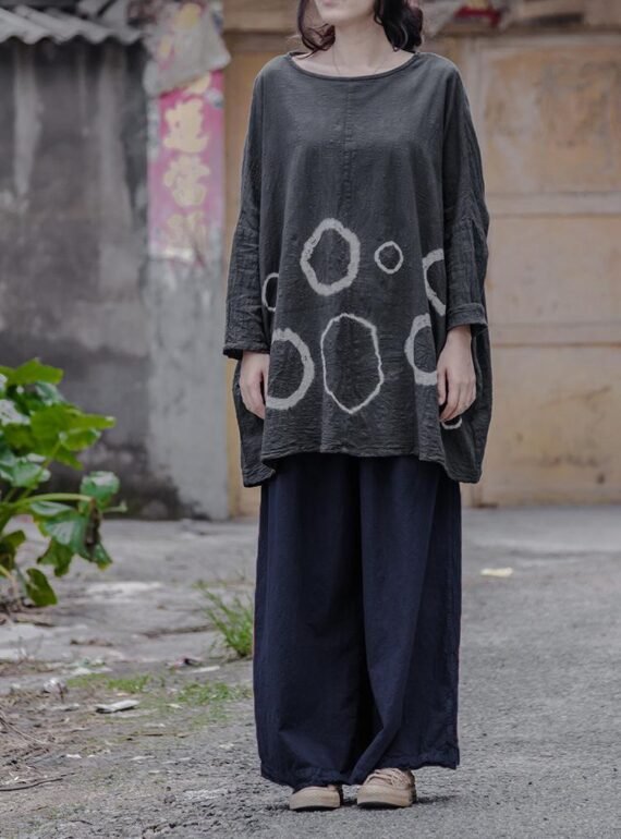 Loose Linen Palazzo Pants | Lotus - Image 2