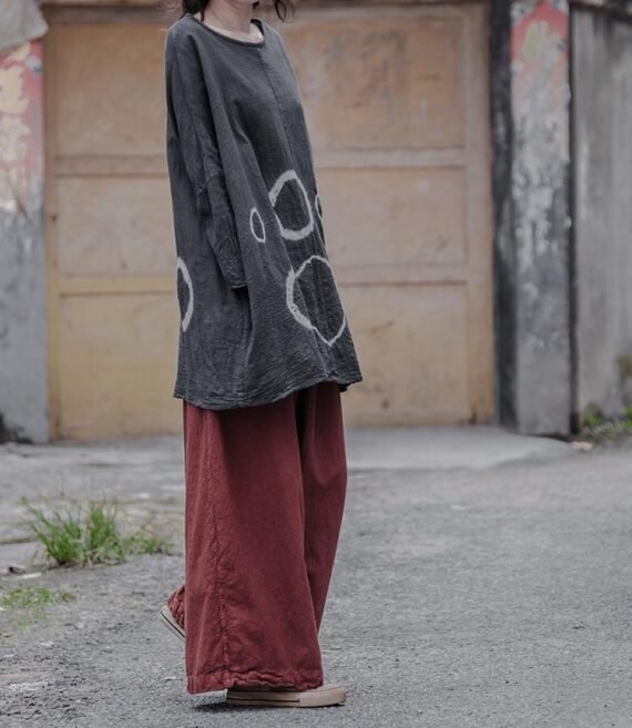 Loose Linen Palazzo Pants | Lotus - Image 7