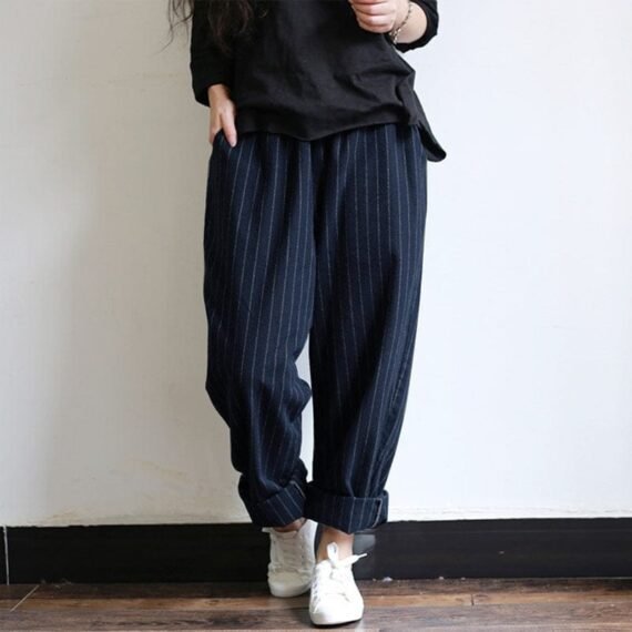 Vintage Striped Oversized Pants