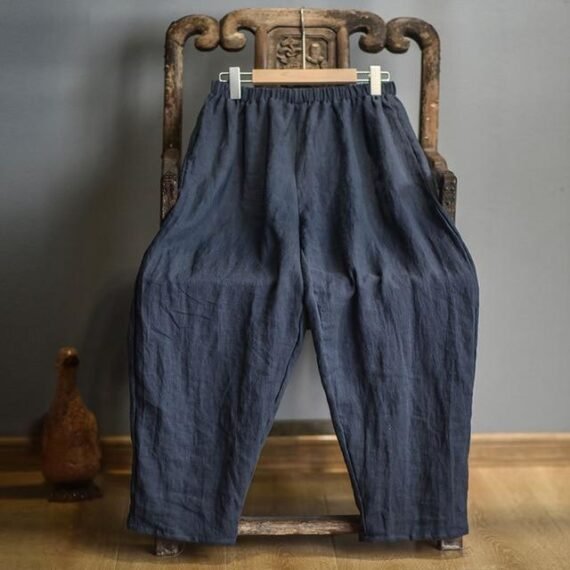 Elastic Waist Linen Trousers | Hippie - Image 10