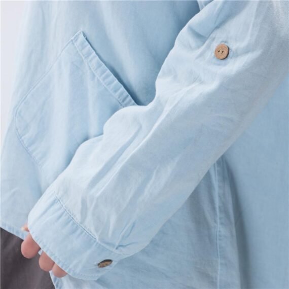 Baby Blue Button Up Shirt  | Zen - Image 5