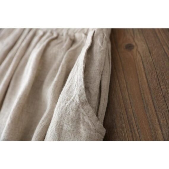 Beige Linen Palazzo Pants  | Zen - Image 4