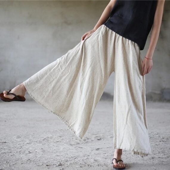 Flowy & Free Linen Palazzo Pants  | Zen - Image 4