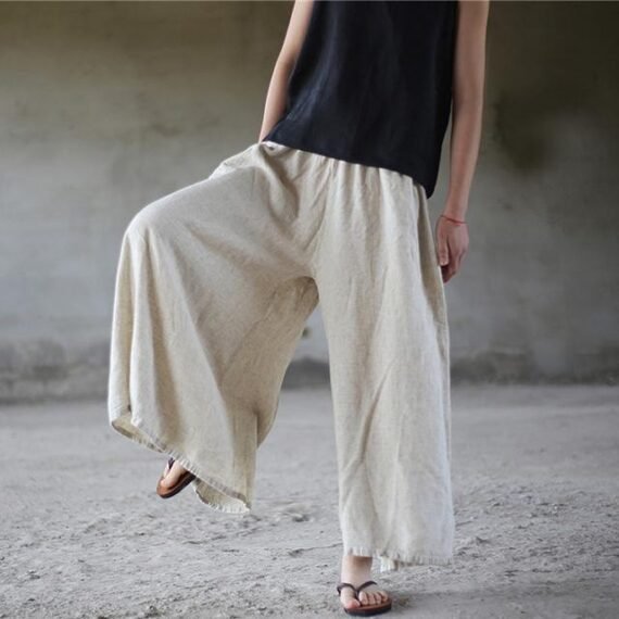 Flowy & Free Linen Palazzo Pants  | Zen - Image 3