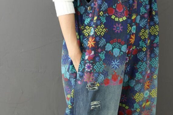 Floral Vintage 90s Overall - Image 9