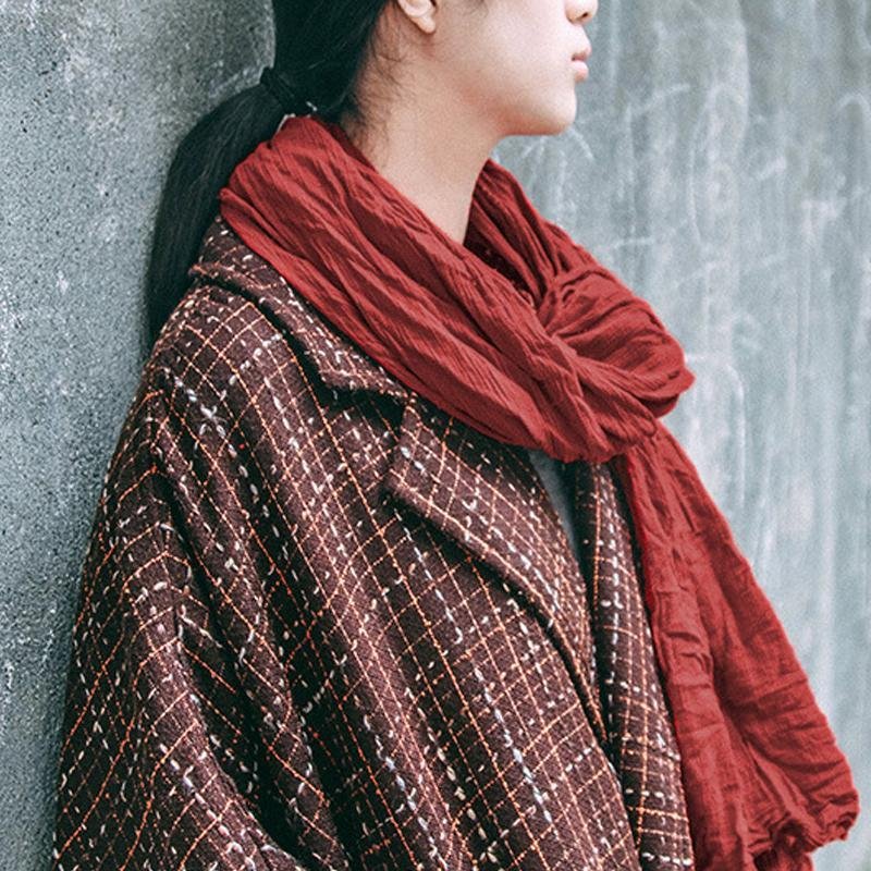 Vintage Plaid Oversized Coat | Lotus - Image 5