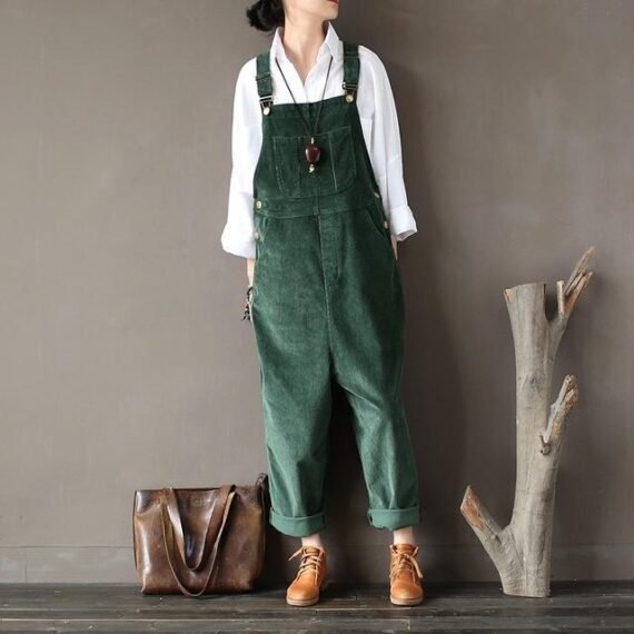 Green Corduroy Overall