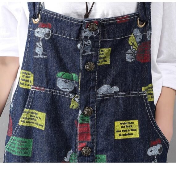 Charlie Brown and Snoopy 90’s Denim Overalls - Image 7