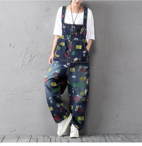 Charlie Brown and Snoopy 90’s Denim Overalls - Image 4