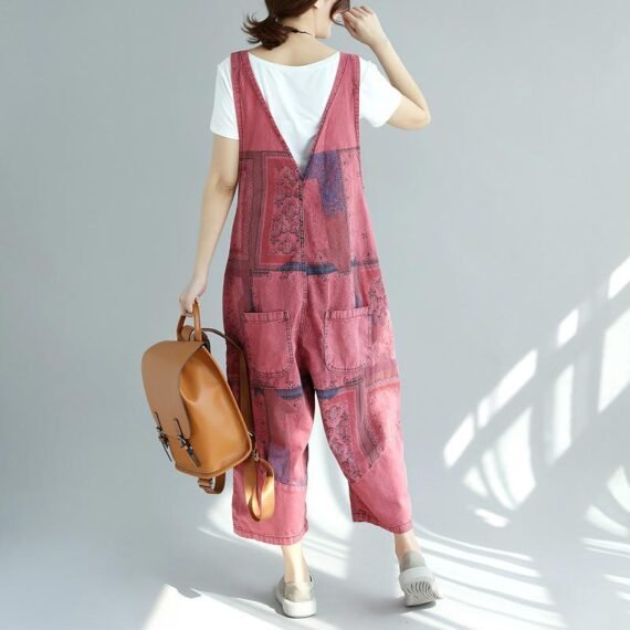 Red Tribal Plus Size Overall - Image 3