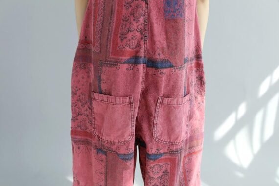 Red Tribal Plus Size Overall - Image 8