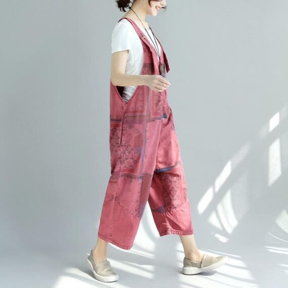 Red Tribal Plus Size Overall - Image 2