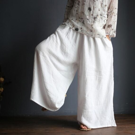 White Linen Palazzo Pants  | Zen - Image 4