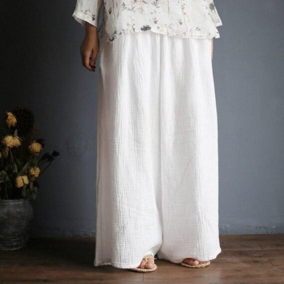 White Linen Palazzo Pants  | Zen - Image 2