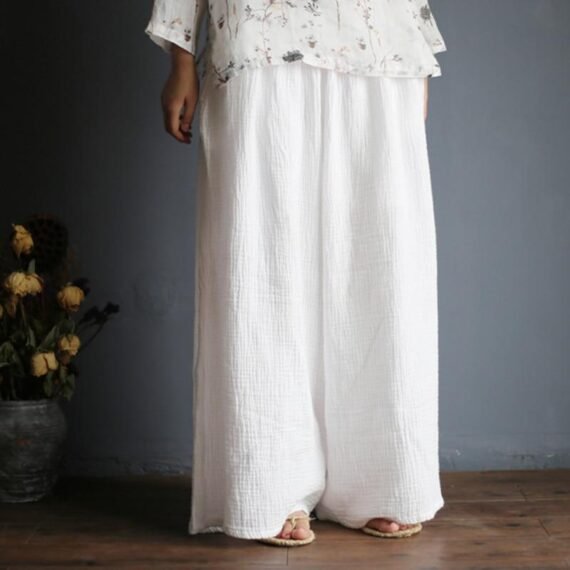 White Linen Palazzo Pants  | Zen - Image 7