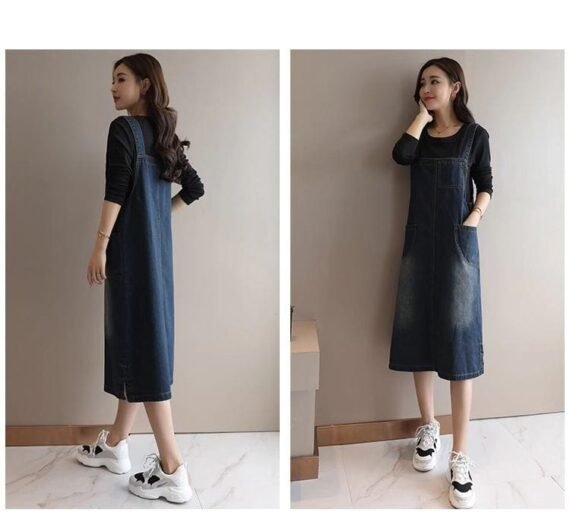 Back At It Denim Overall Dress - Image 5