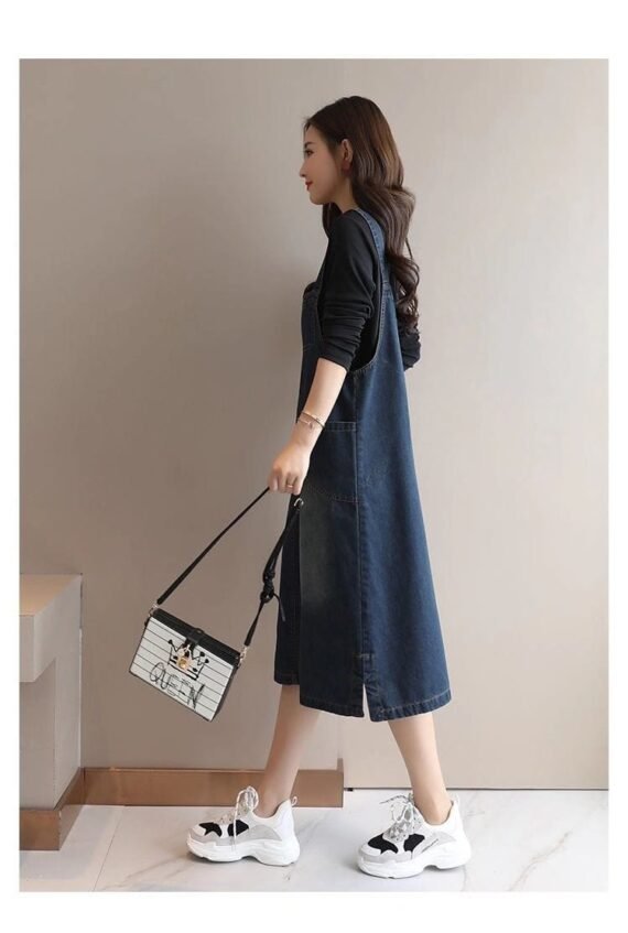 Back At It Denim Overall Dress - Image 4