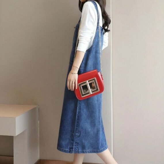 Back At It Denim Overall Dress - Image 7