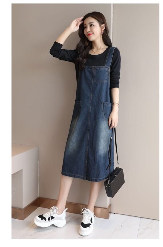 Back At It Denim Overall Dress - Image 3