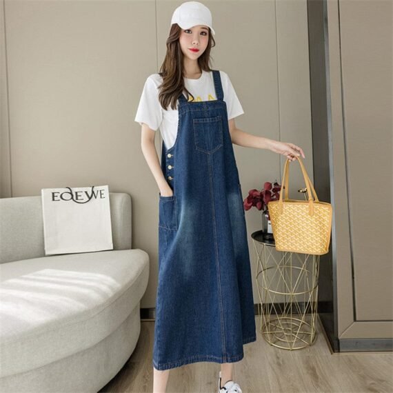 Bethany Vintage Denim Overall Dress