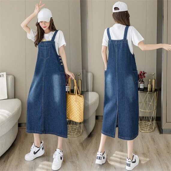 Bethany Vintage Denim Overall Dress - Image 2