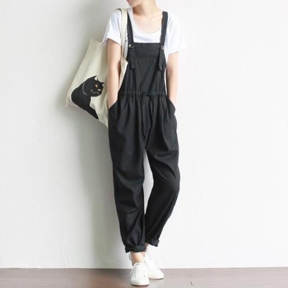 Vintage Pleated Linen Overall - Image 8