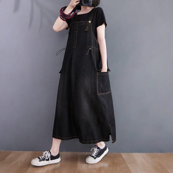 Daniella Oversized Denim Overall Dress - Image 4