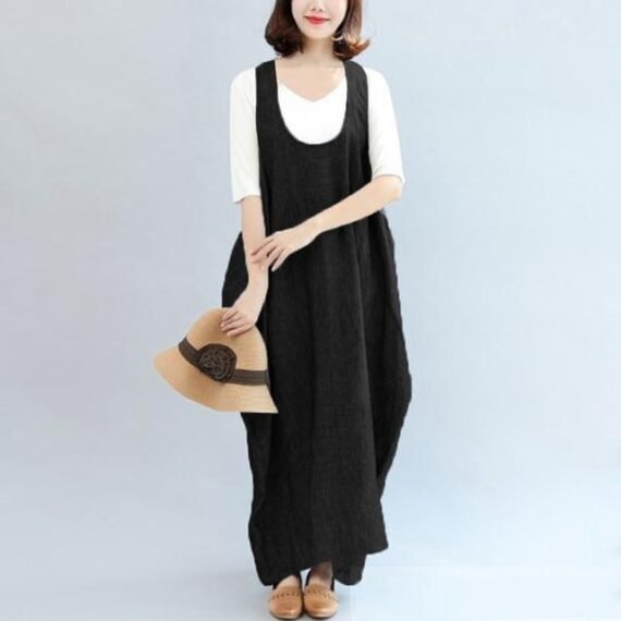 Asymmetrical Overall Dress - Image 2