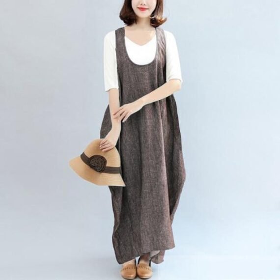 Asymmetrical Overall Dress - Image 5