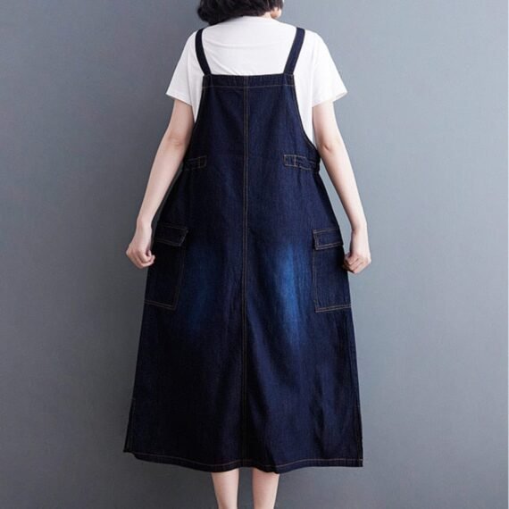 Daniella Oversized Denim Overall Dress - Image 3