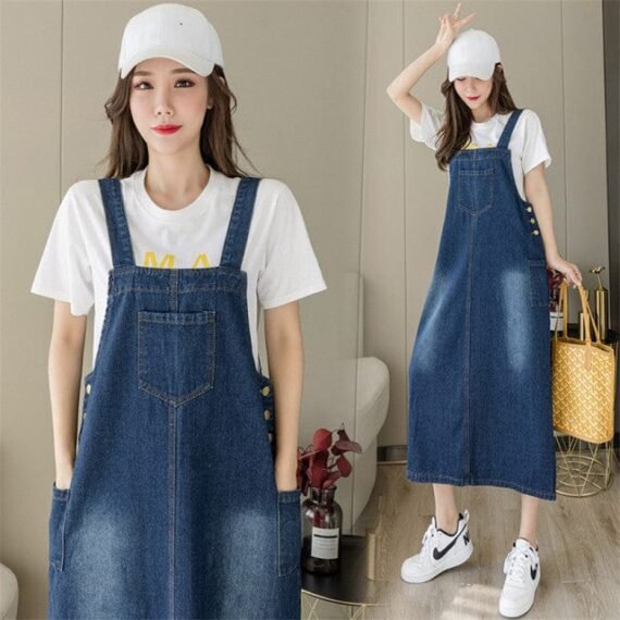 Bethany Vintage Denim Overall Dress - Image 3